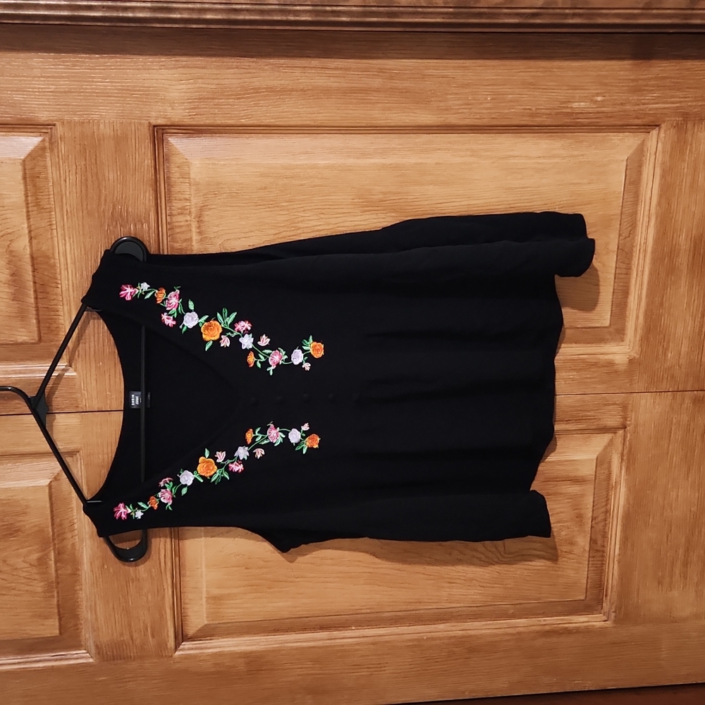 Black Floral Tank